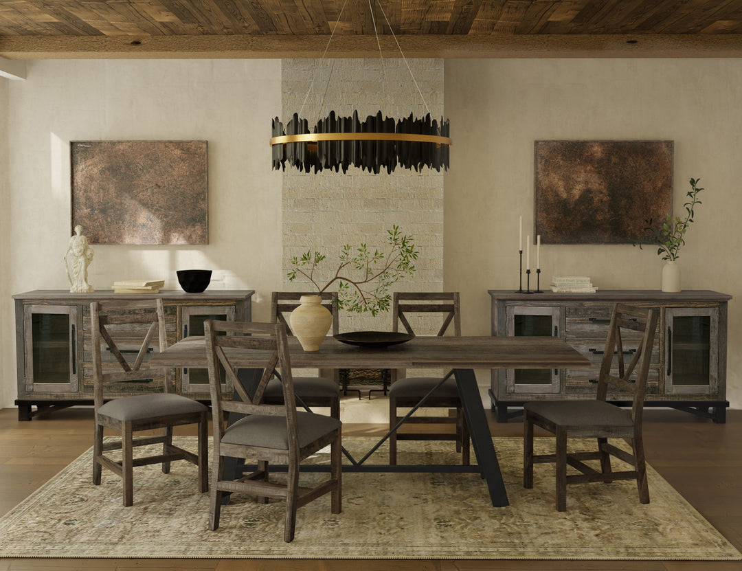 Loft - Buffet With 3 Drawer / 2 Doors - Two Tone Gray / Brown