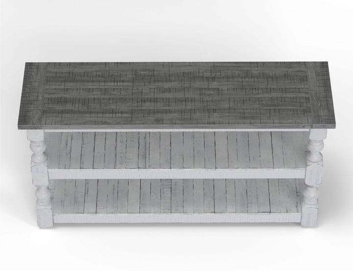 Mesa de sofá Stone - Marfil envejecido / Gris desgastado