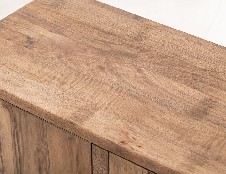 Balam - 80" TV Stand For Fire Place - Light Brown