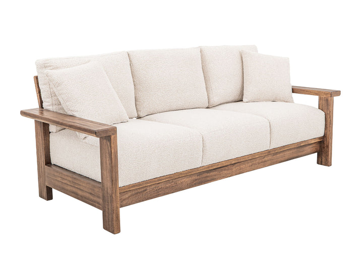 Duna - Canapé - Blanc / Marron clair