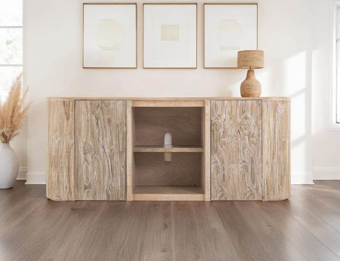 Balam - TV Stand - Ivory White