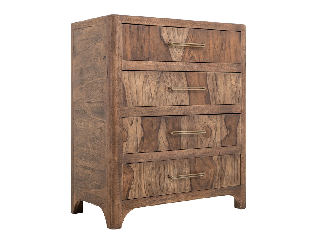 Praga - 4-Drawer Chest - Almond / Barrel Brown