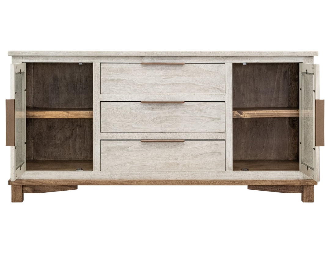 Loft - 3 Drawer & 2 Door Buffet - Gray / Beige