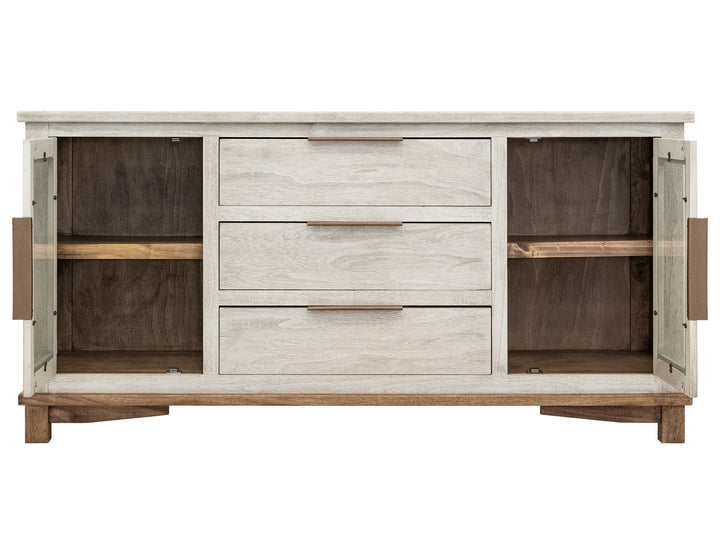 Loft - 3 Drawer & 2 Door Buffet - Gray / Beige