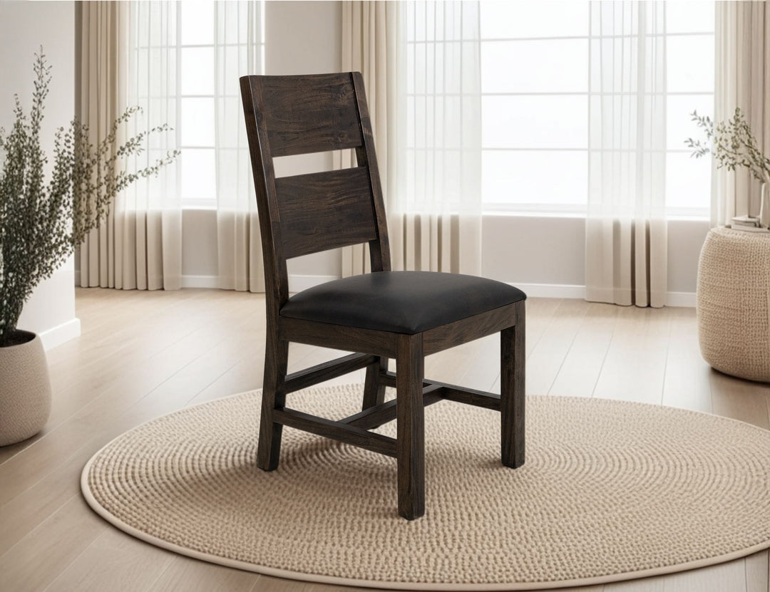 Teak - Chair (Set of 2) - Oil Black