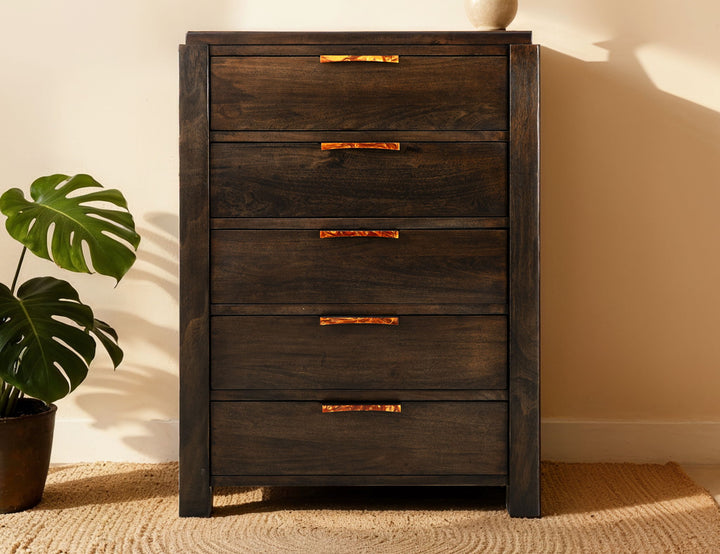 Raramuri - 5 Drawer Chest - Dark Brown