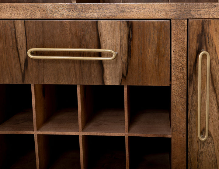 Balam - 1 Drawer & 2 Door Bar - Light Brown