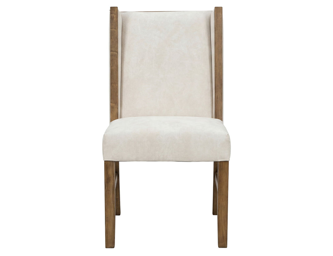 Silver - 39'' Upholstered Chair (Set of 2) - Ivory / Dark Brown