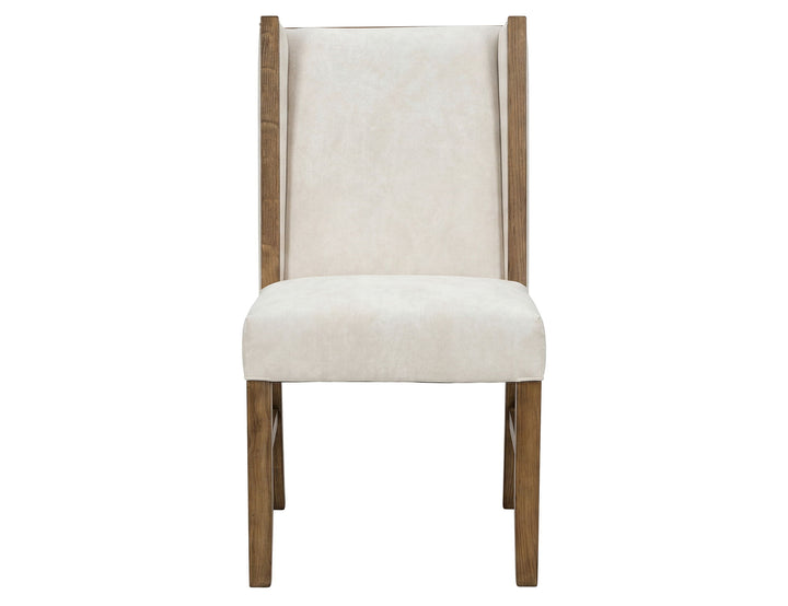 Silver - 39'' Upholstered Chair (Set of 2) - Ivory / Dark Brown
