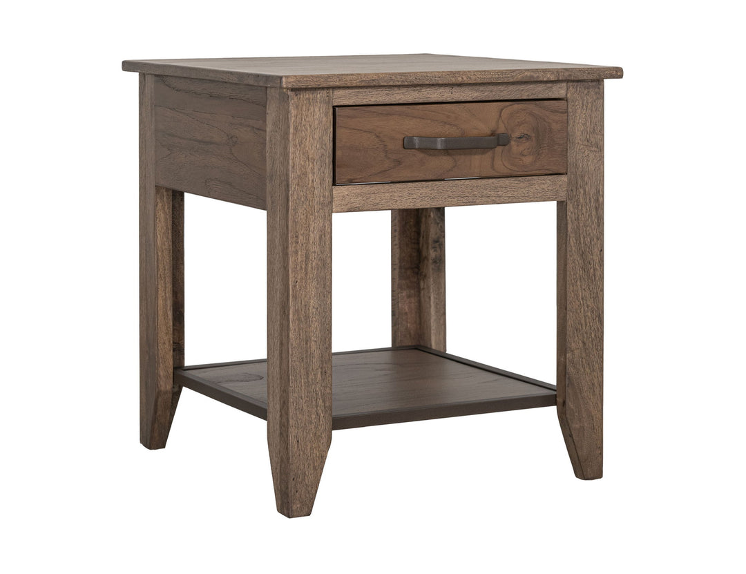 Table d'appoint en teca naturel - Marron
