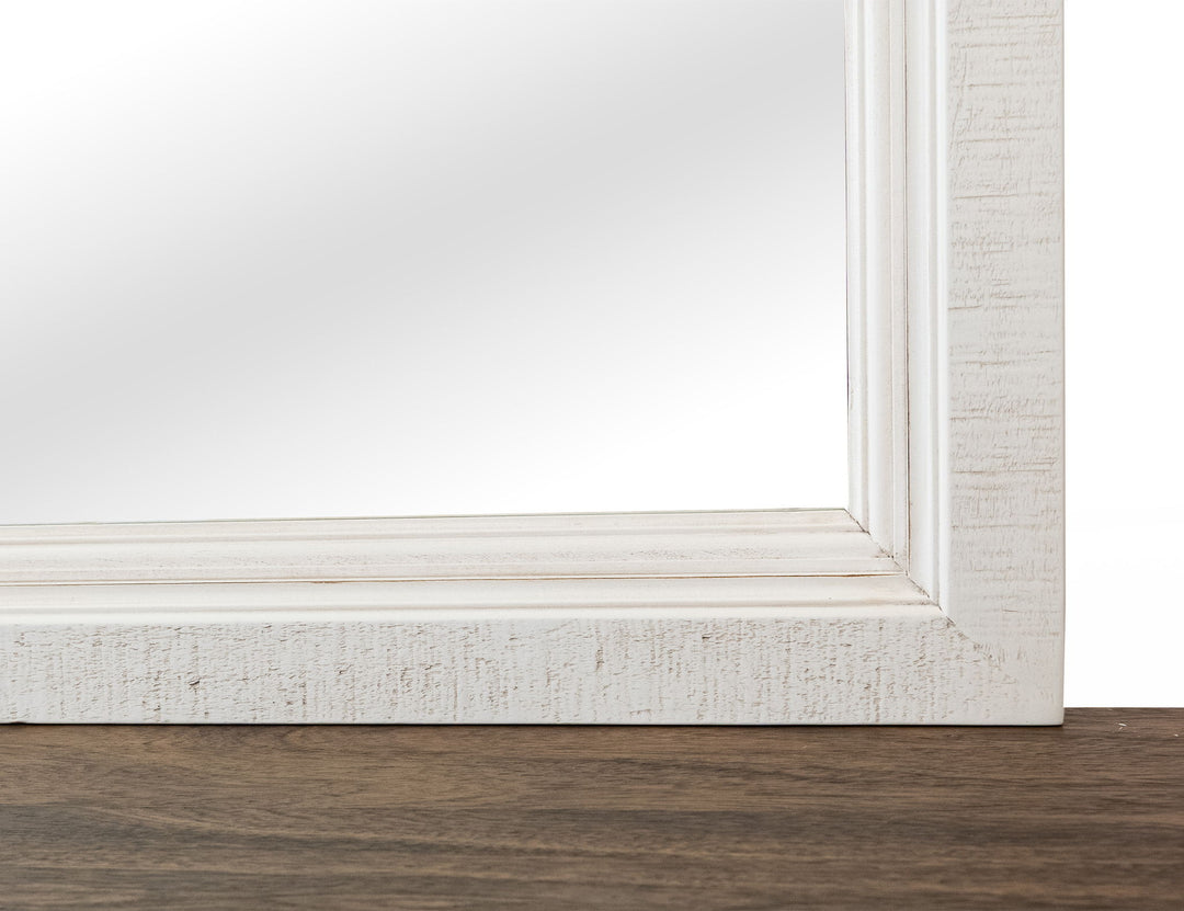 Stoa - Mirror - White / Brown