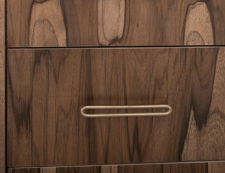 Balam - Gentleman Chest With 5 Drawer & 2 Door - Light Brown