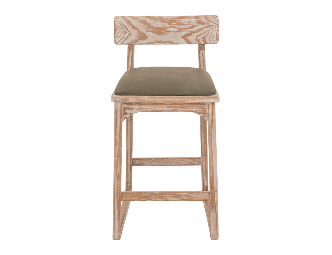 Balam - 24" Upholstered Barstool (Set of 2) - Light Brown