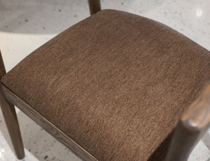 Sillón de madera de teca natural - Roble aserrado en cuartos / Marrón granate