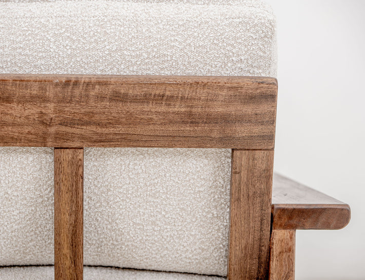 Duna - Canapé - Blanc / Marron clair