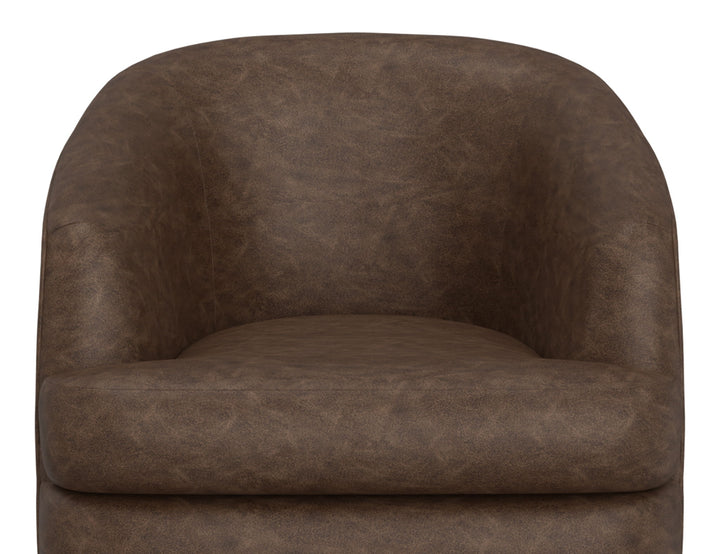 Tumbi - 360 Degree Swivel Accent Chair - Chocolate Brown
