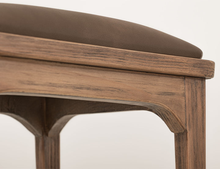 Balam - 24" Upholstered Barstool (Set of 2) - Light Brown / Dark Brown