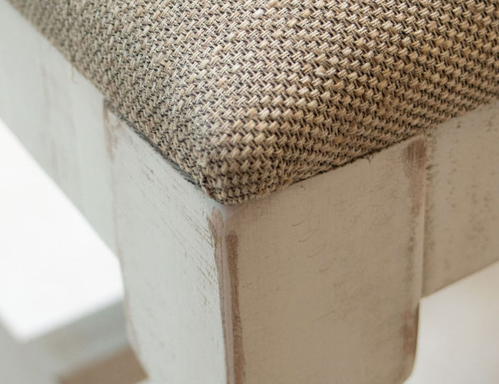 Rock Valley - Silla con asiento de tela (juego de 2) - Blanco roto