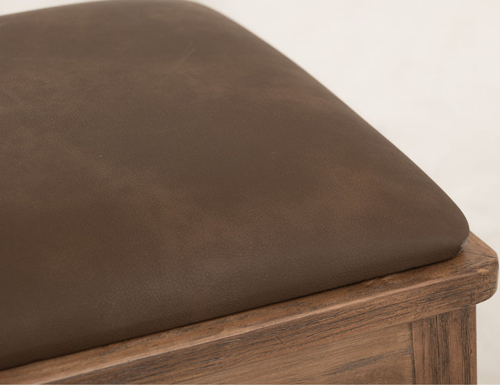 Balam - 24" Upholstered Barstool (Set of 2) - Light Brown / Dark Brown