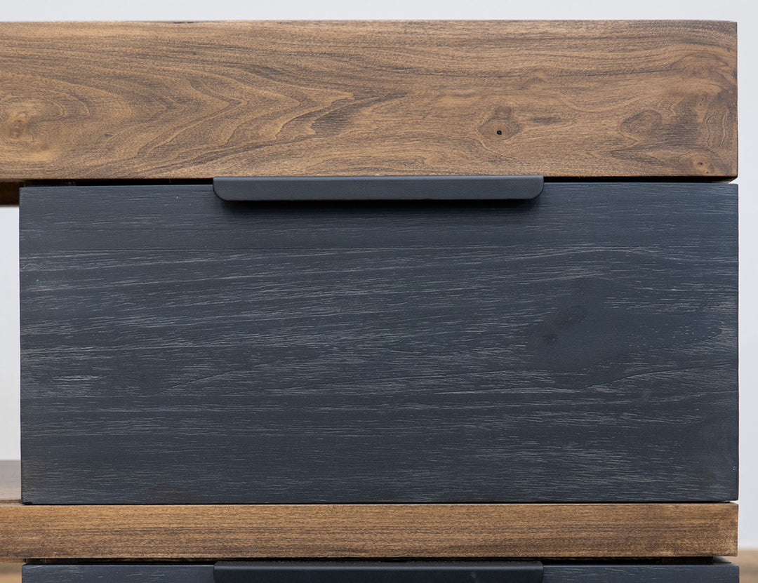 Tuxedo - TV Stand - Satin Black / Brown