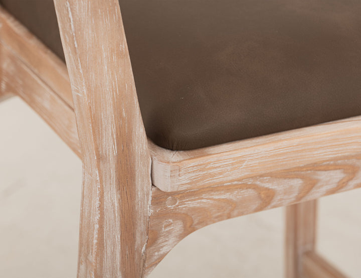 Balam - 24" Barstool (Set of 2) - Light Brown / Dark Brown