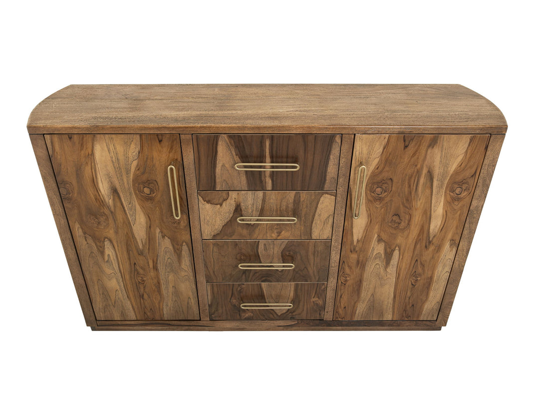 Buffet Balam à 4 tiroirs et 2 portes - Marron clair