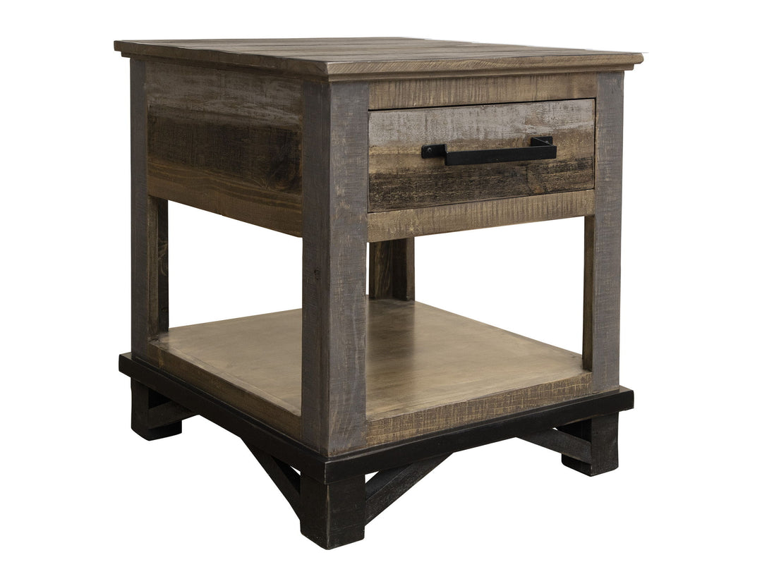 Loft - End Table - Two Tone Gray / Brown