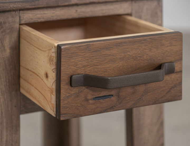 Table d'appoint en teca naturel - Marron