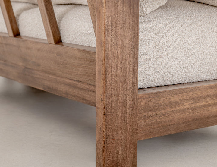 Duna - Canapé - Blanc / Marron clair