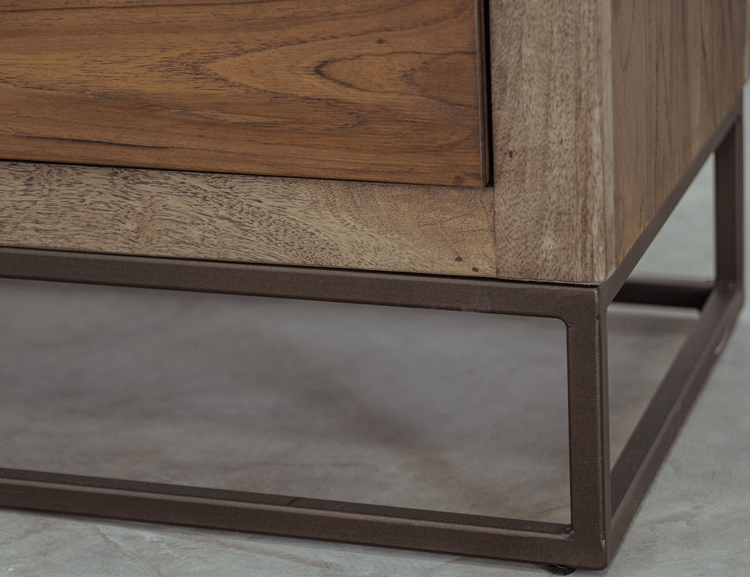 Natural Teca - Nightstand - Brown