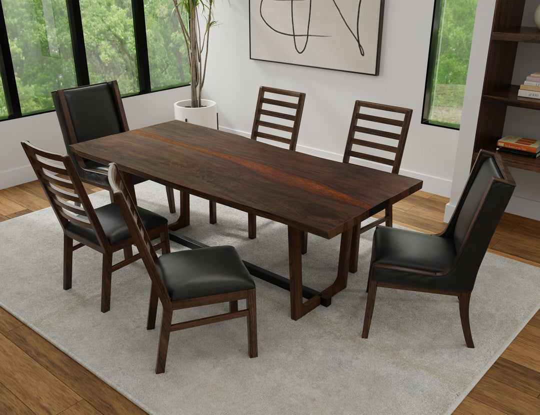 Walnut - Upholstered Chair (Set of 2) - Brown/Black