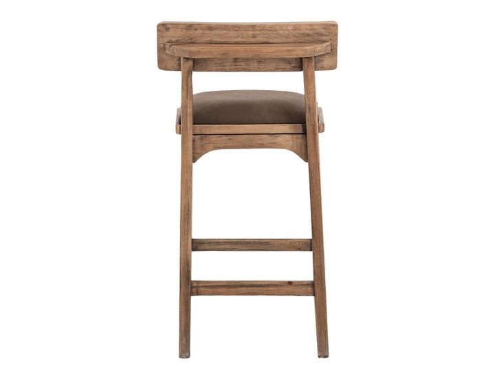 Balam - 24" Upholstered Barstool (Set of 2) - Light Brown / Dark Brown
