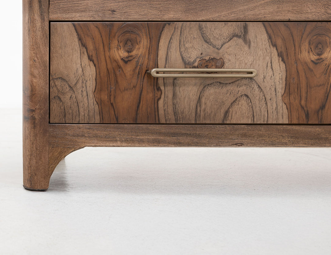 Commode Praga à 6 tiroirs - Amande / Brun tonneau