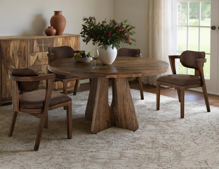 Balam - 47" Round Table - Dark Brown
