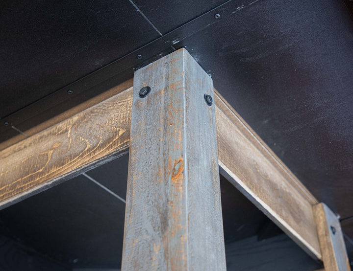 Loft - Mesa cuadrada de 54" - Bicolor gris/marrón