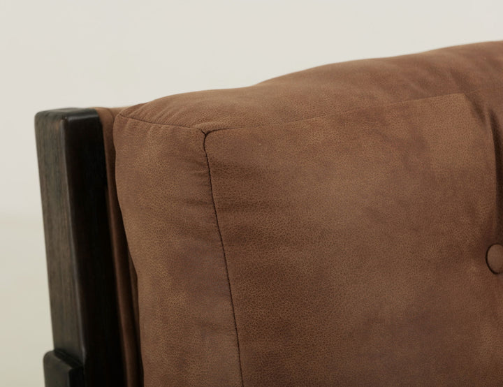 Balam - Fauteuil capitonné - Brun boisé