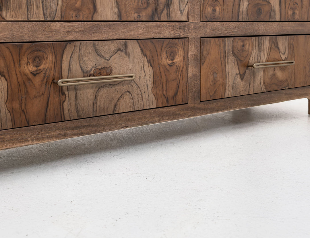 Commode Praga à 6 tiroirs - Amande / Brun tonneau