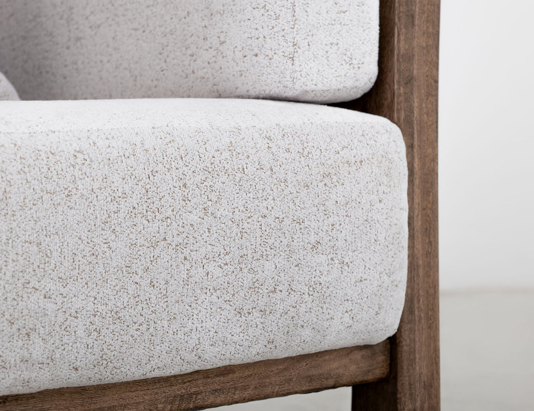 Roots - Armchair - Pearl Silver / Light Brown