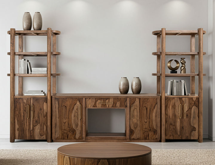 Balam - TV Stand With 1 Drawer & 2 Door - Light Brown