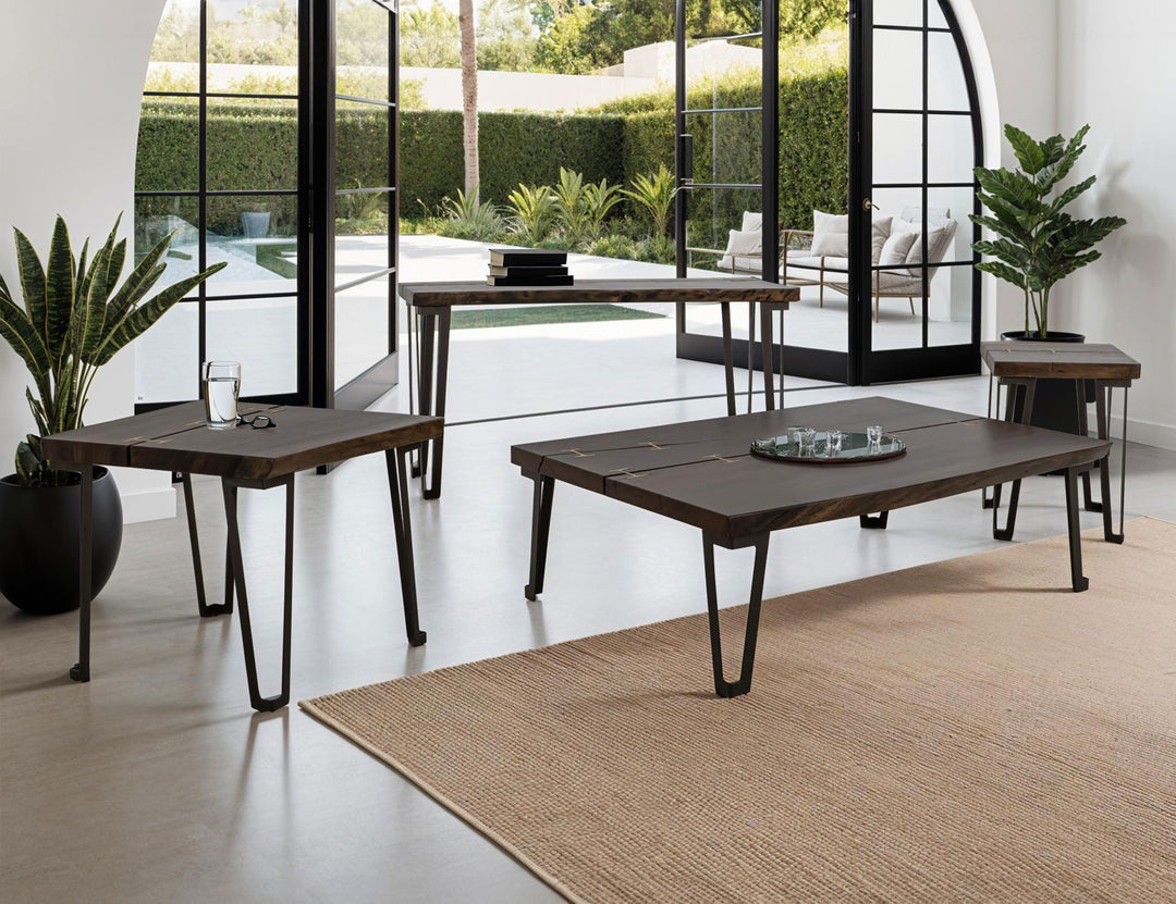 Table basse en noyer - Brun noyer