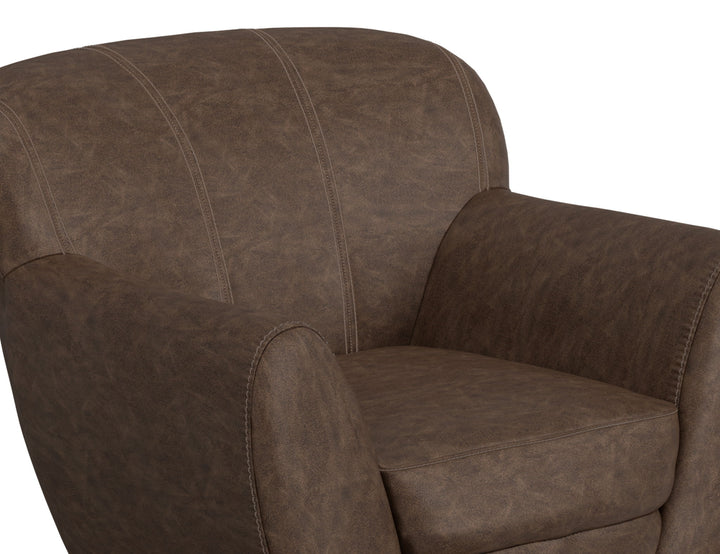 Tamesis - Fauteuil pivotant d'appoint - Marron chocolat