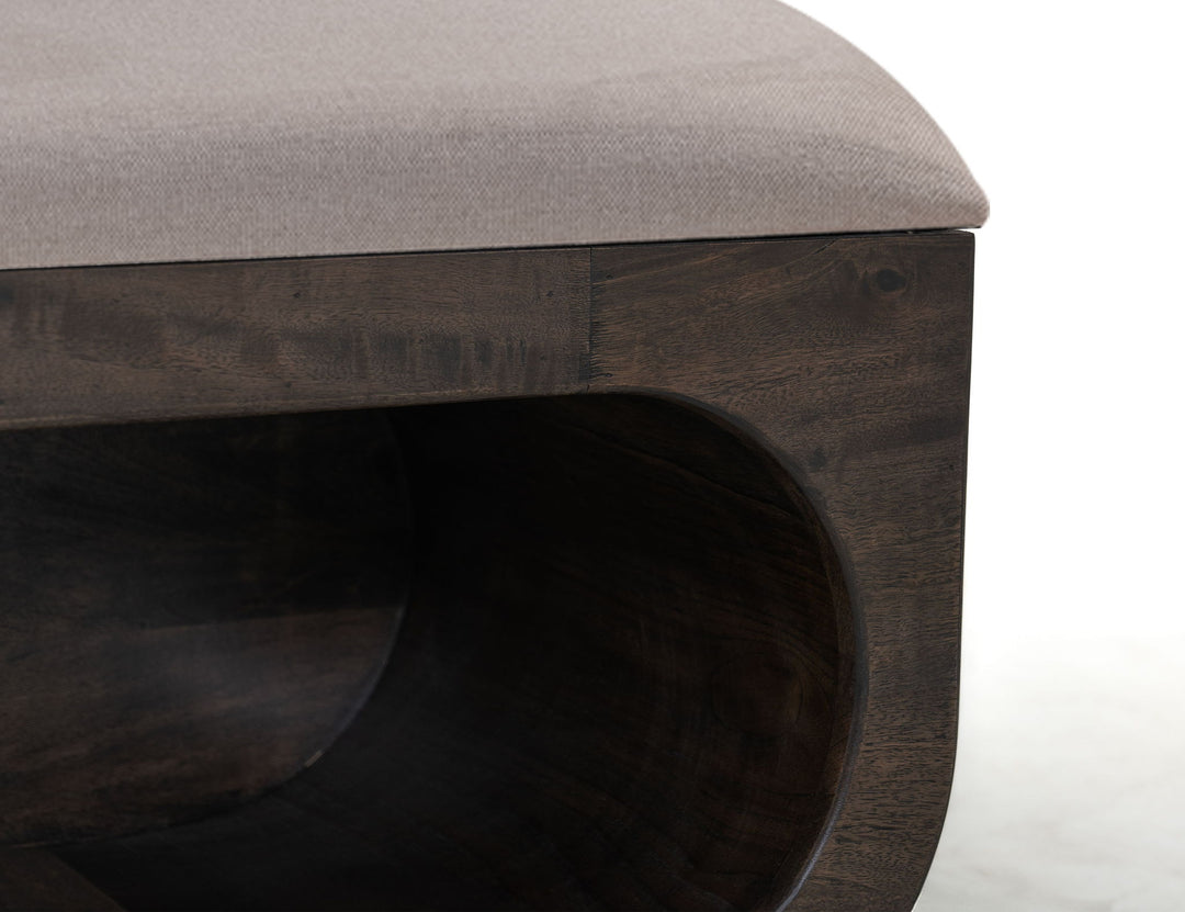 Balam - Wooden Bench With Cushioned Seat