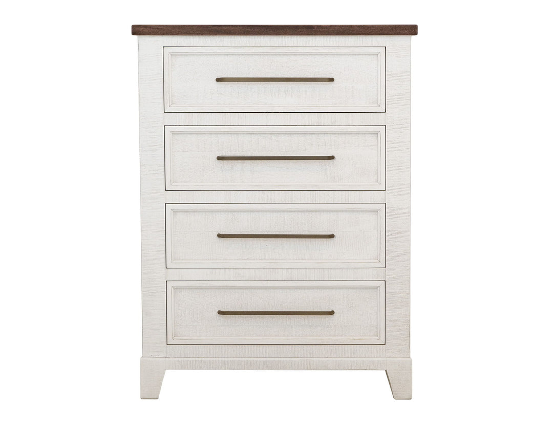 Stoa - 4 Drawer Chest - White / Brown