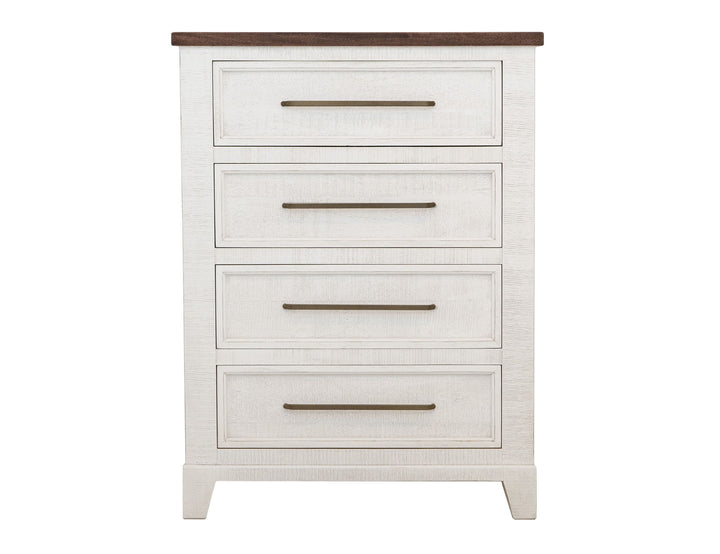 Stoa - 4 Drawer Chest - White / Brown