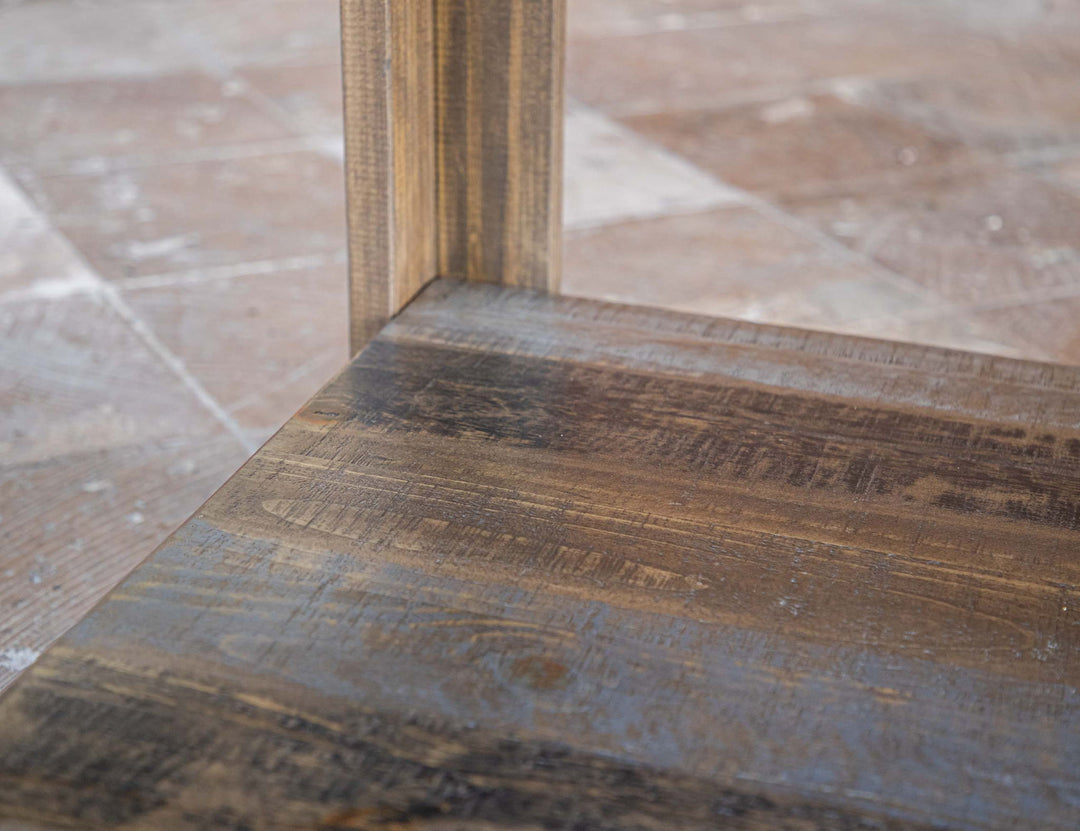 Loft - Mesa cuadrada de 54" - Bicolor gris/marrón