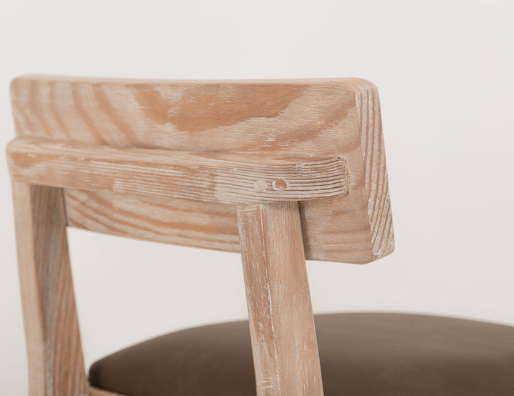 Balam - 30" Upholstered Barstool (Set of 2) - Light Brown / Dark Brown