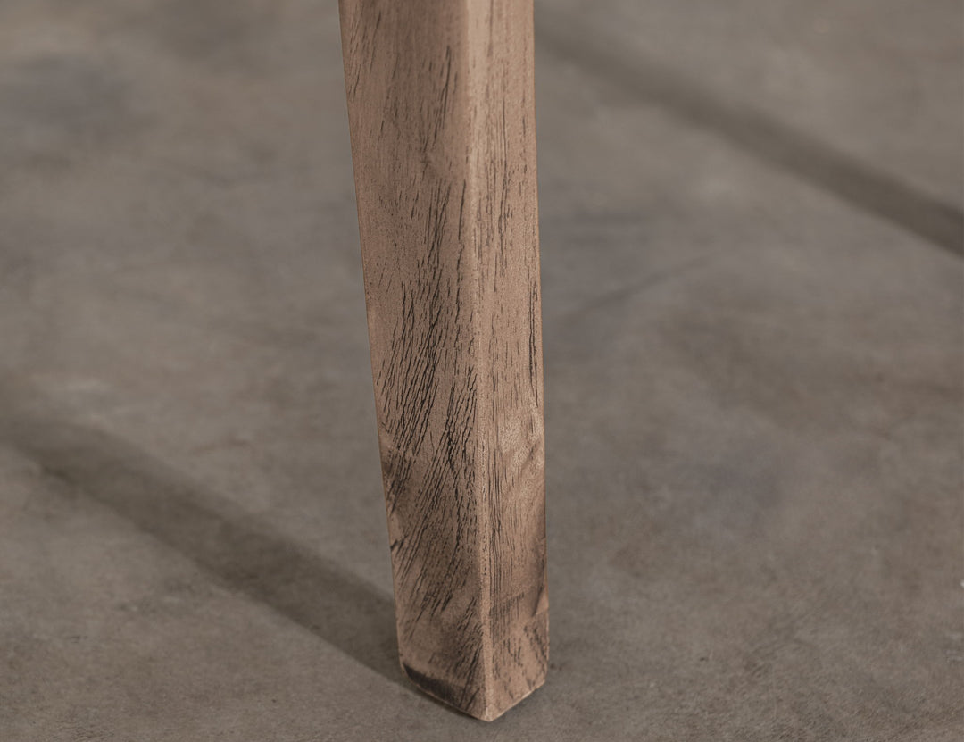 Balam - Silla de madera con asiento tapizado (juego de 2) - Blanco marfil