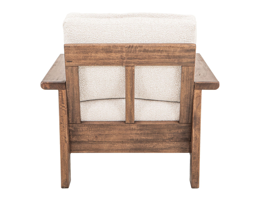Duna - Armchair - White / Light Brown
