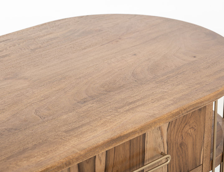 Balam - Kitchen Island With 2 Drawer & 4 Door - Light Brown