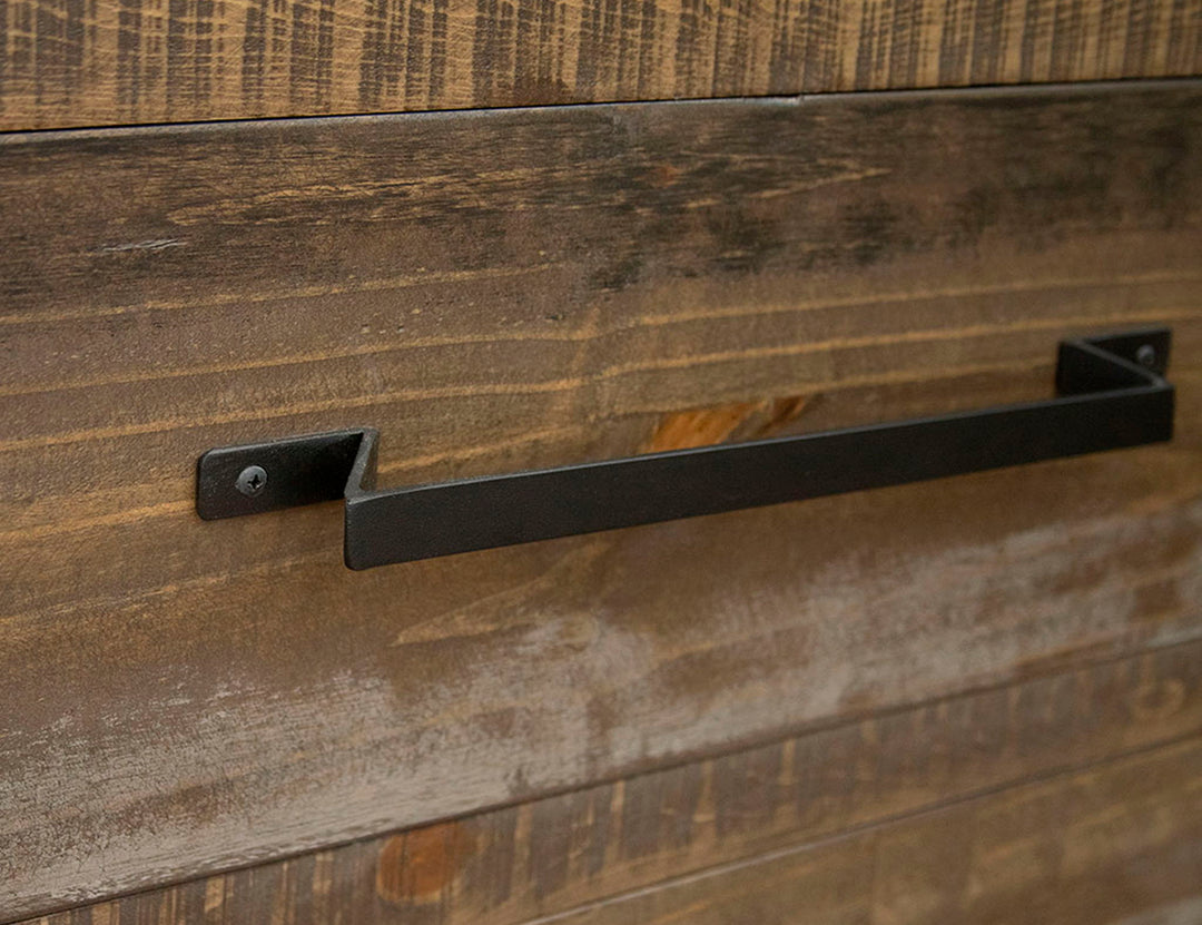 Commode Loft à 6 tiroirs - Bicolore gris/marron